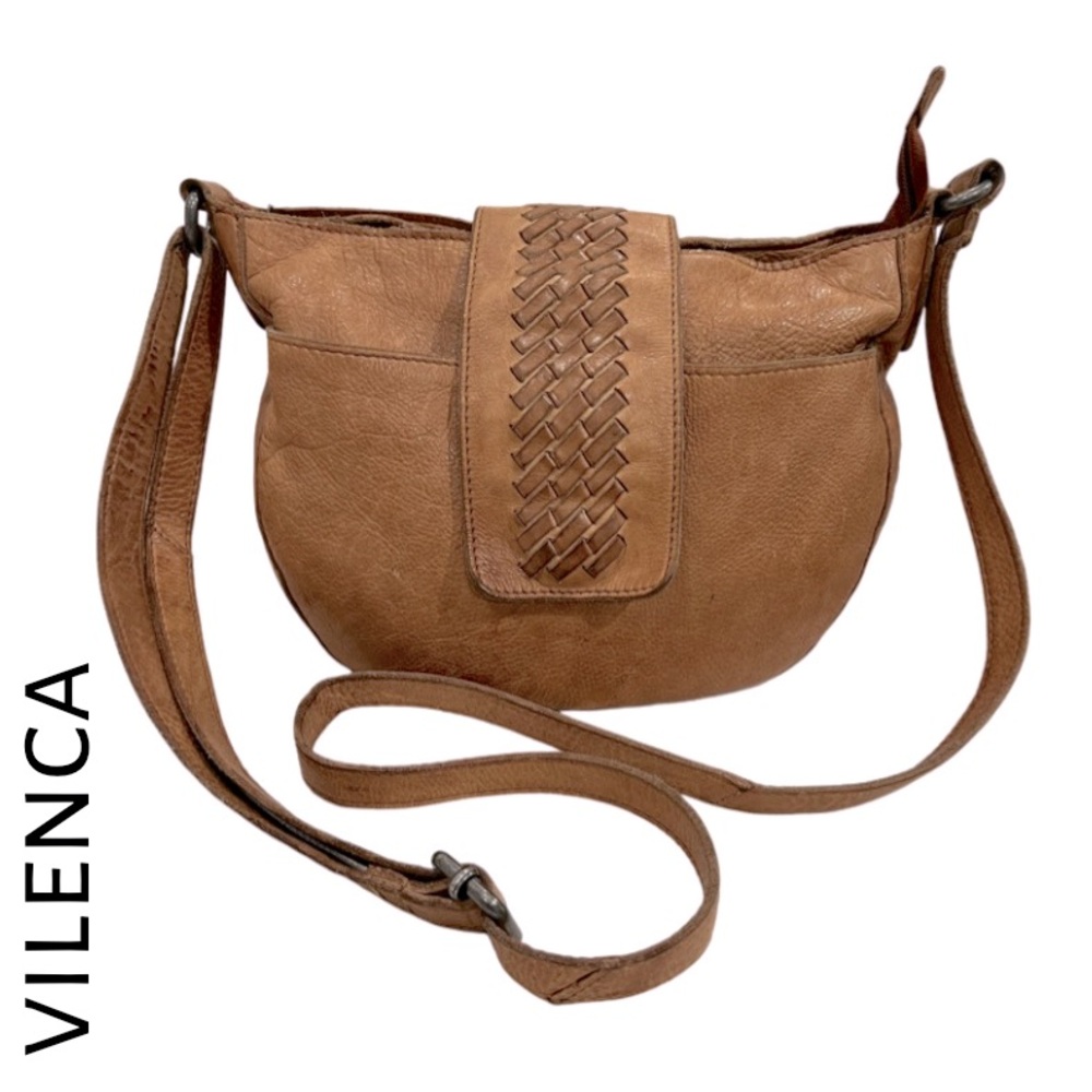 Vilenca leather crossbody purse